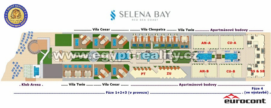 Selena Bay - Plán resortu